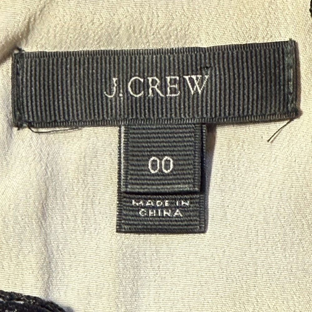 J. Crew Black Lace & Fringe Sheath Dress Size 00 - Picture 2 of 11